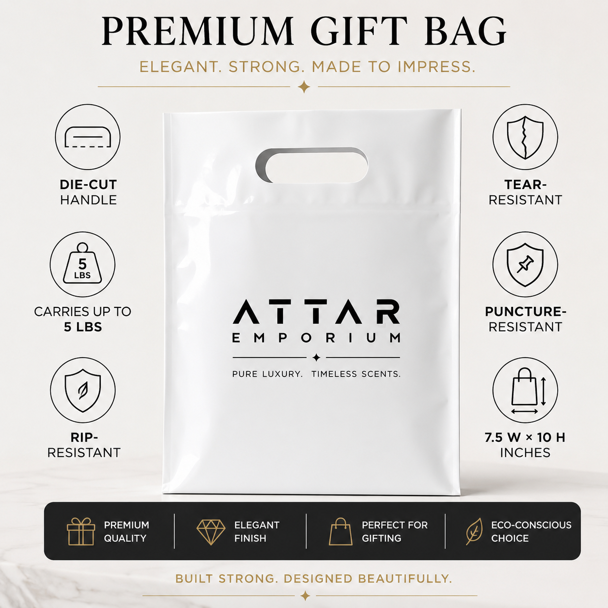 ATTAR EMPORIUM DIE-CUT HANDLE GIFT BAG
