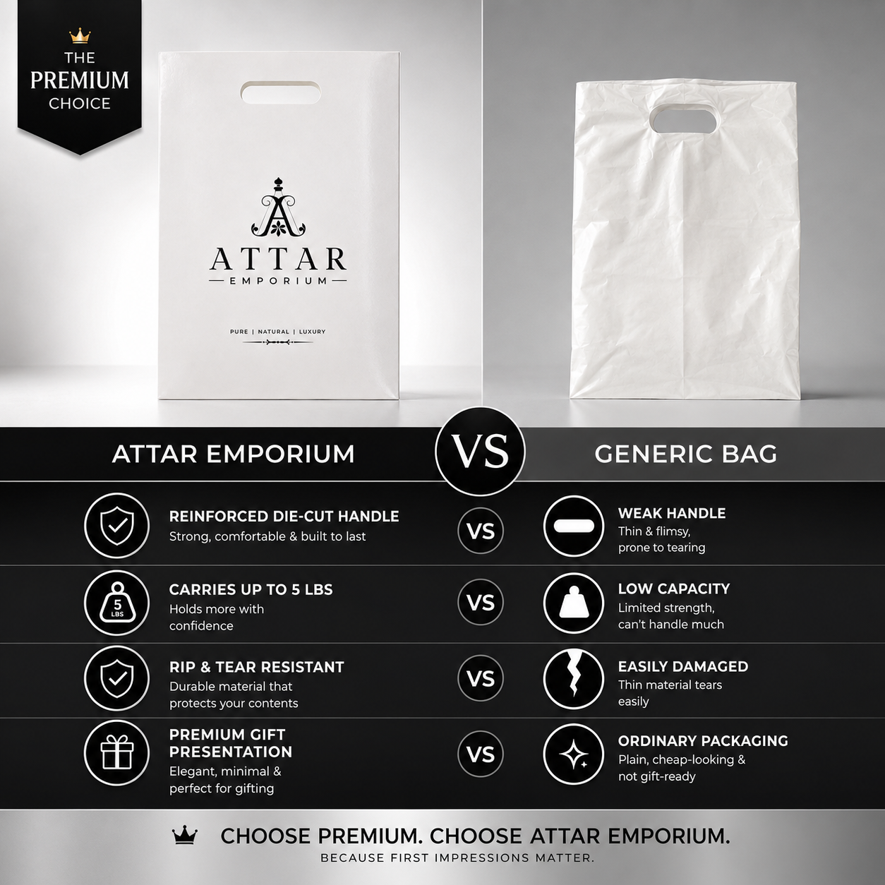 ATTAR EMPORIUM DIE-CUT HANDLE GIFT BAG
