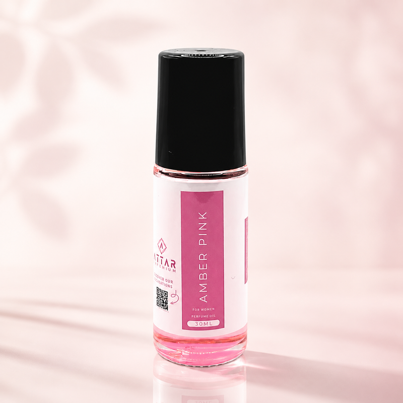 Amber Pink Fragrance Oil 30 ML premium alcohol-free perfume bottle