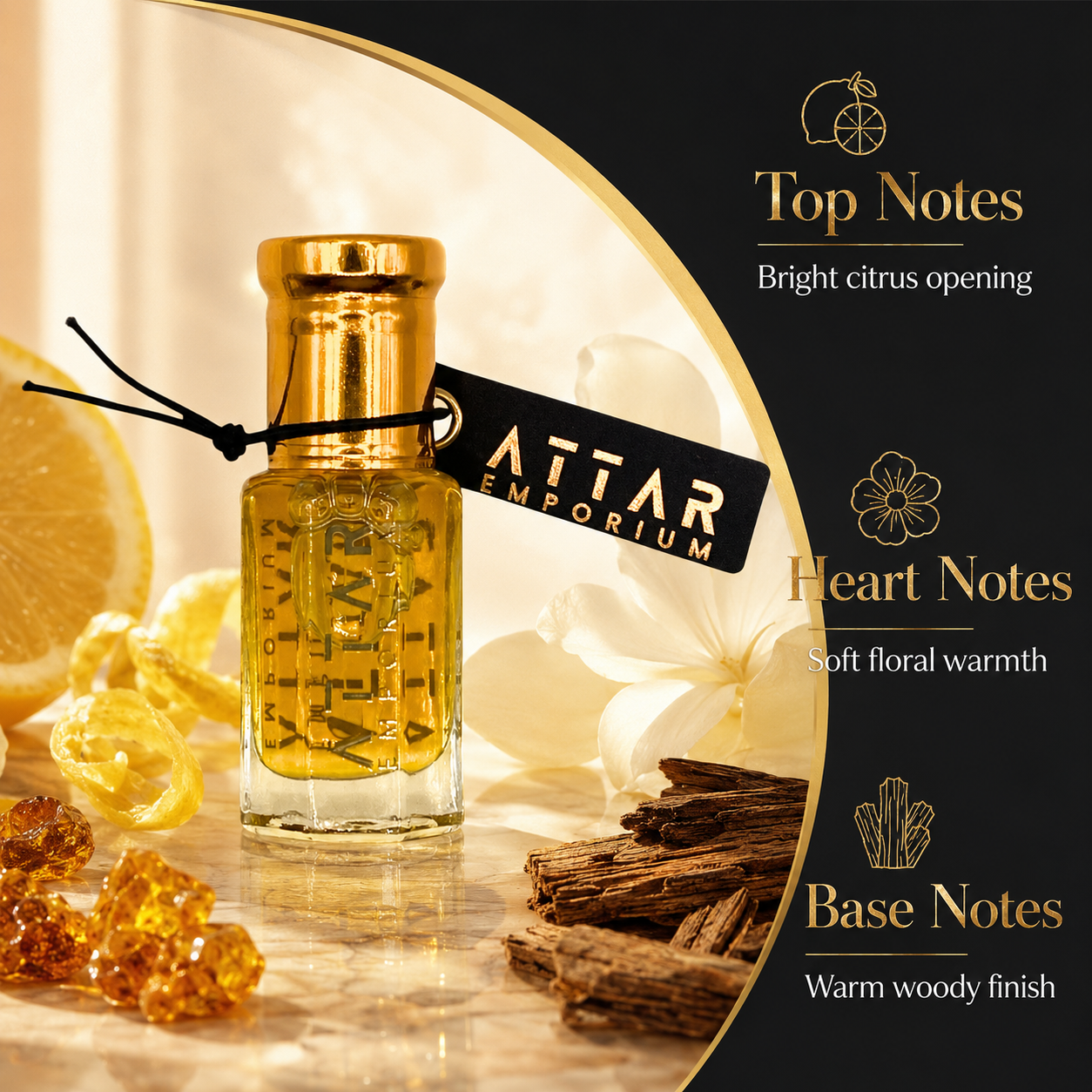 Oud Badar Fragrance Oil – Amber & Musk Oud - Unisex