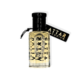 Perfume bottle with 'Attar Emporium' label on a white background