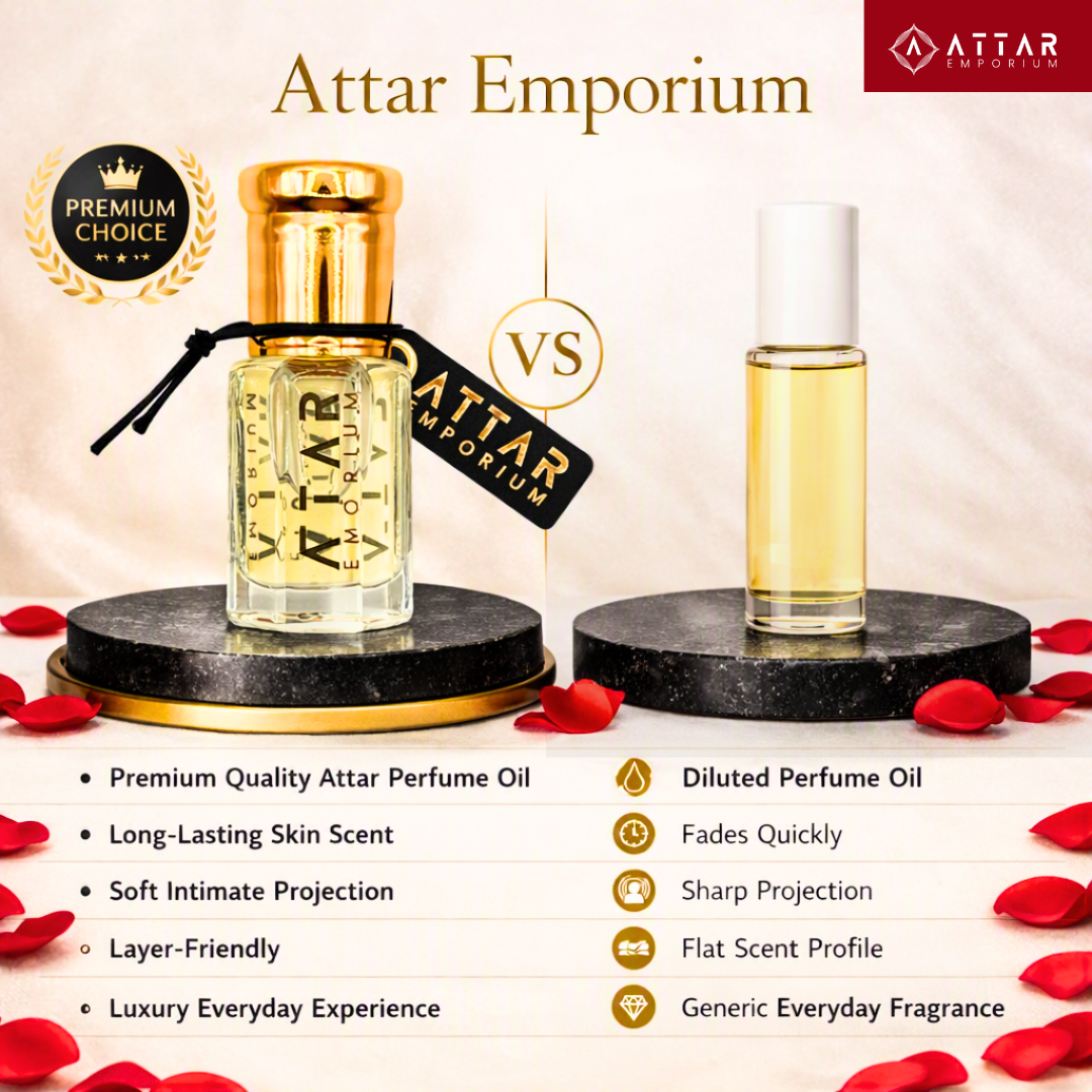 Musk & Rose Attar Fragrance Oil | Premium Alcohol-Free Perfume Oil