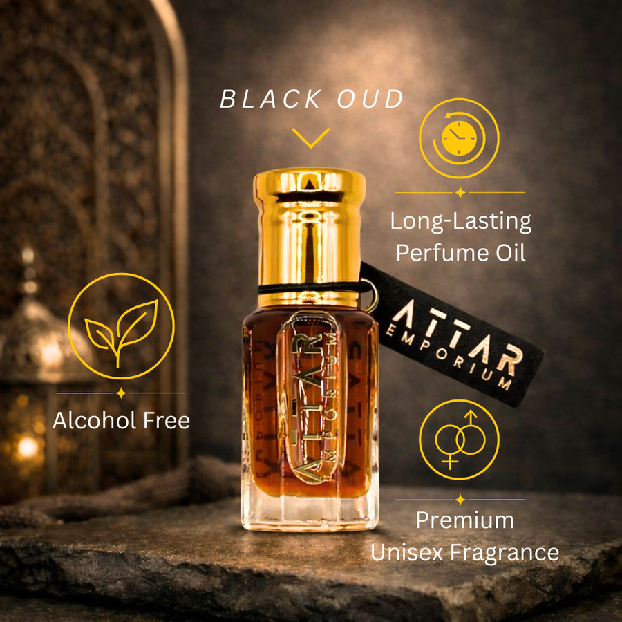 Black Oud Attar Fragrance Oil -  Unisex