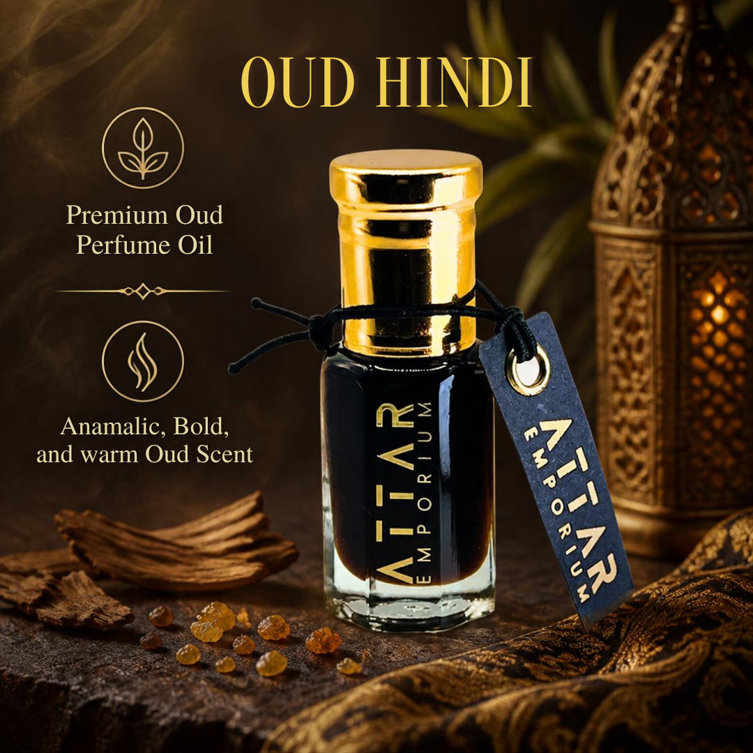 Oud Hindi Attar | Alcohol Free Oud Perfume Oil | 6ml