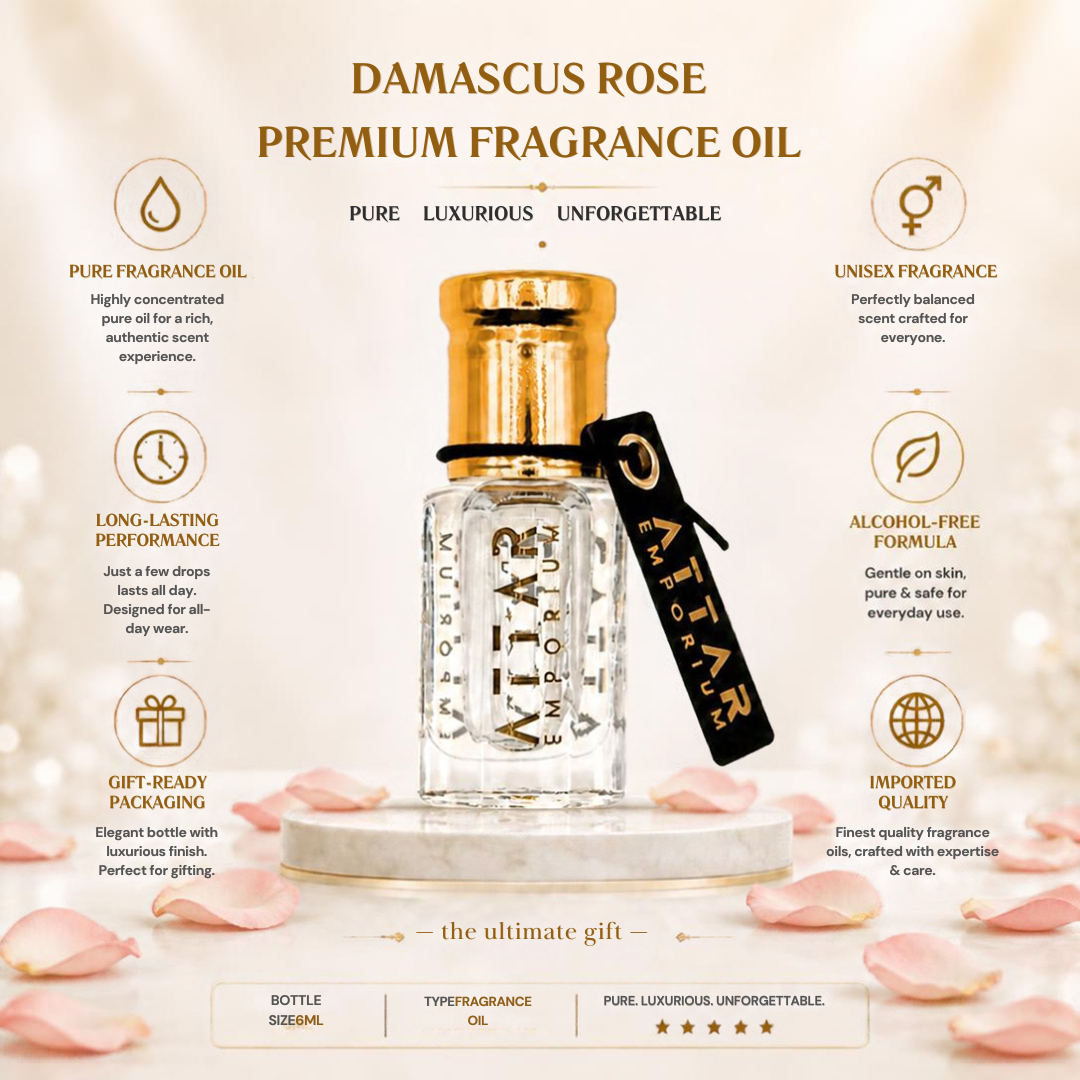 Attar Perfume Oil Duo Set | Damascus Rose + Sabaya | 6ml Each