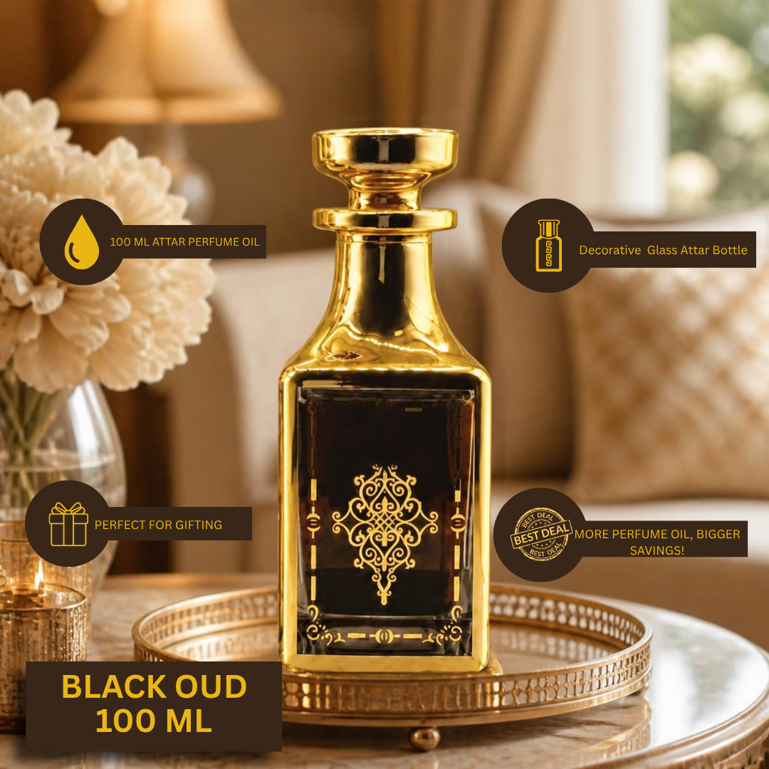 Black Oud Attar Fragrance Oil -  Unisex