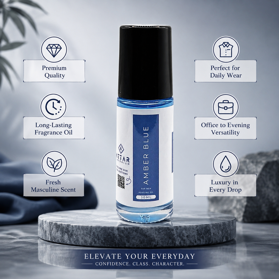 Amber Blue Fragrance Oil 30 ML - For Men