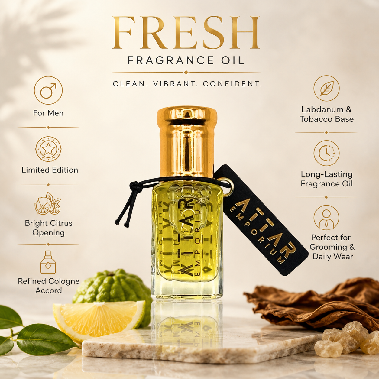 Fresh Fragrance Oil - For Men