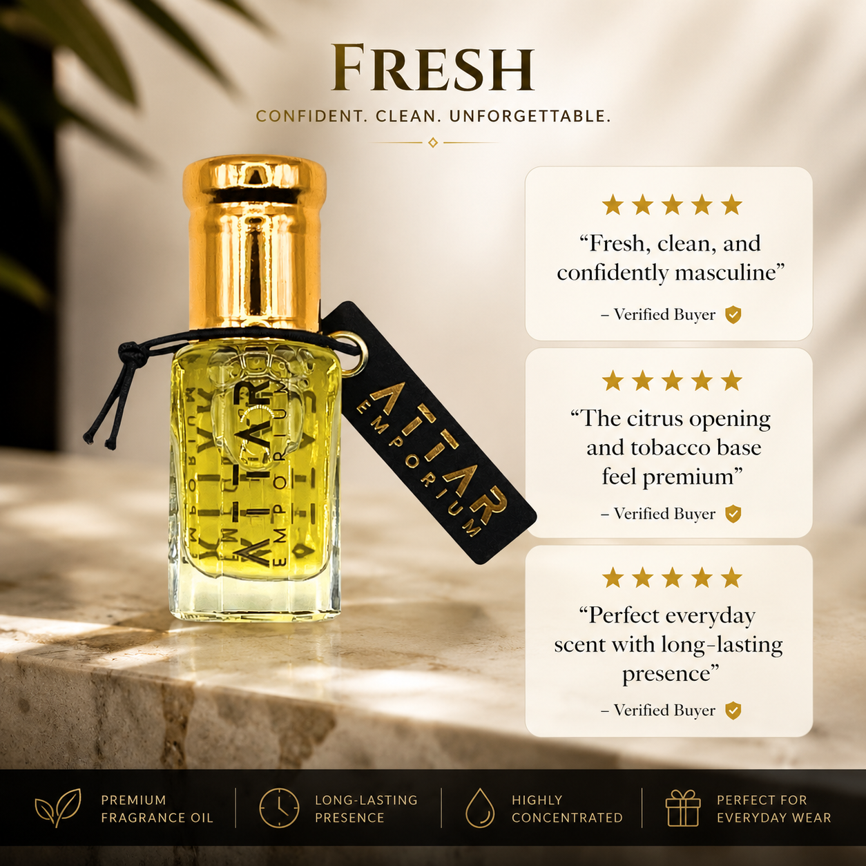 Fresh Fragrance Oil - For Men