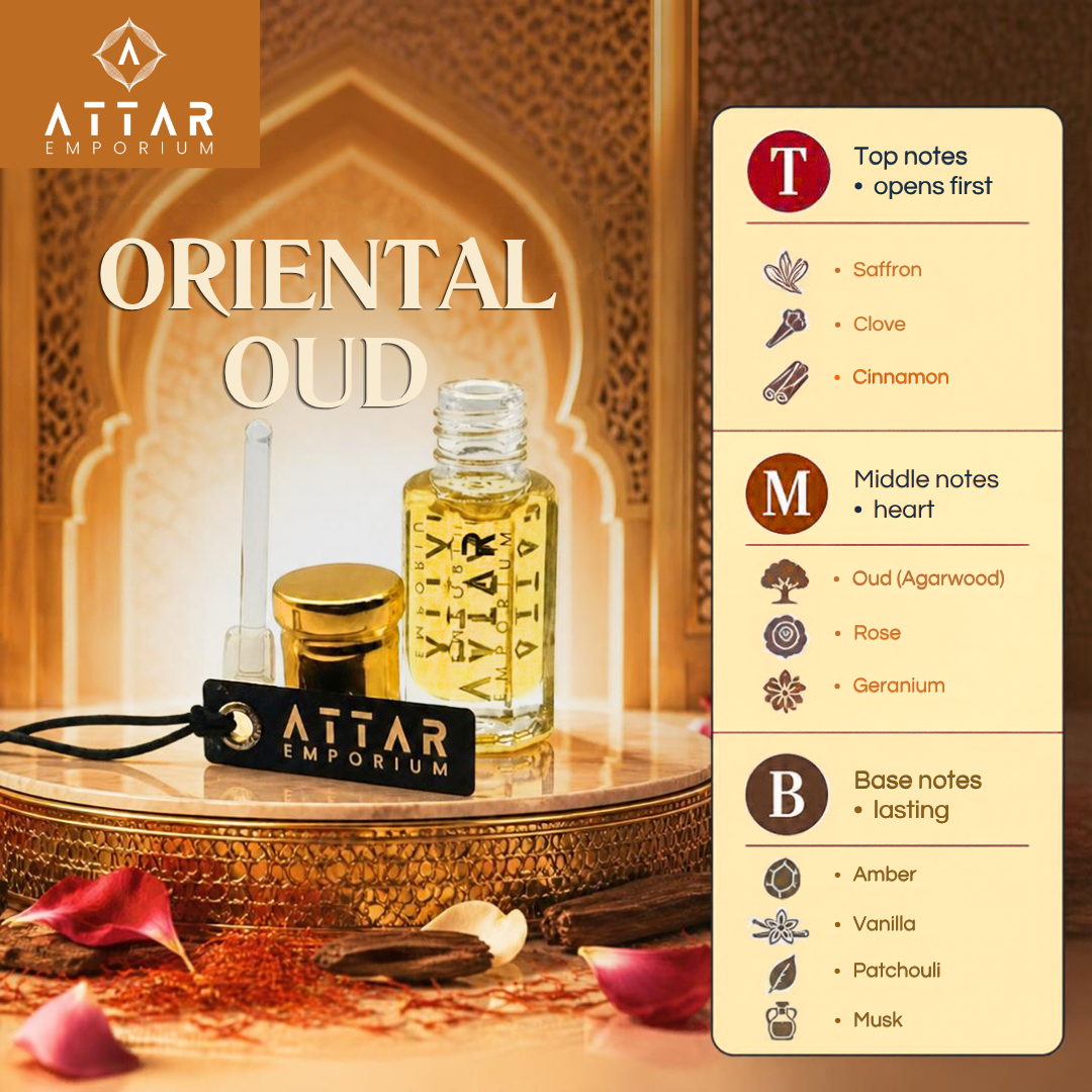 Oriental Oud Attar | Alcohol Free Oud Perfume Oil | Unisex Attar Fragrance