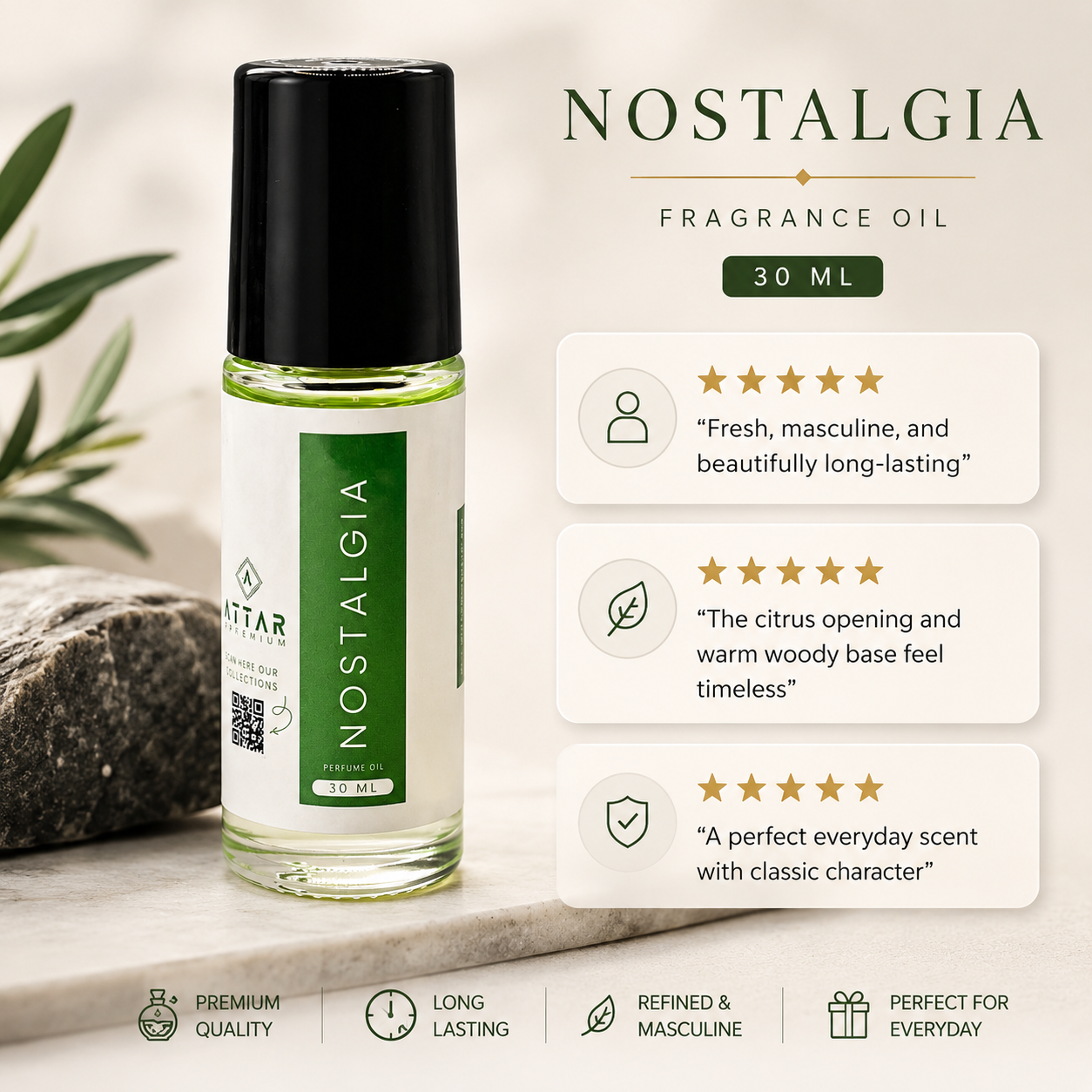 Nostalgia Fragrance Oil 30 ML - For Men